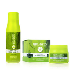 Set med WELLNESS PREMIUM PRODUCTS (schampo 500ml, mask 500ml + 4 ampuller GRATIS)