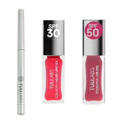 TULI LABS set (lip liner 04, collagen lipstick SPF30 Coral Pink 11ml, lip oil SPF50 Pinky Mood 7ml)