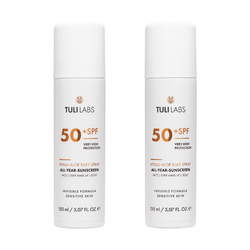 TULI LABS SPF50 UV-skyddande mist för ansikte, kropp och smink - 2x150ml XXL KIT