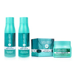 WELLNESS PREMIUM PRODUCTS dypt fuktighetsgivende sett (sjampo 500ml, balsam 500ml, hårmaske 500ml + 4 ampuller GRATIS)